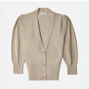 The Reset R Label The Babe Cardigan Sweater Crop V-Neck Minimalist Classic